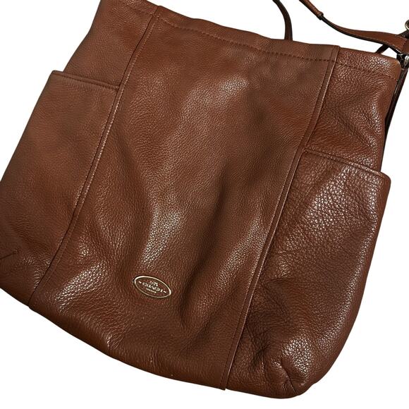 COACH Chicago Gallery Park Pebbled Leather Hobo Crossbody Bag in Brown Crossbody - Picture 10 of 15